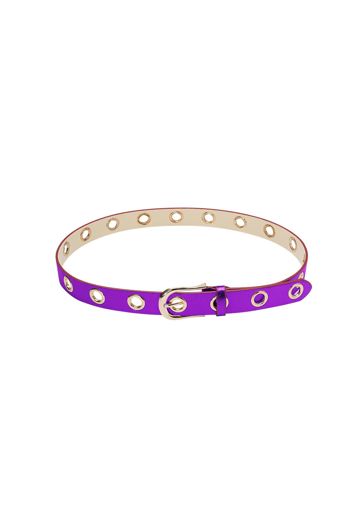 Cintura metallica con anelli dorati Purple PU 80 h5 